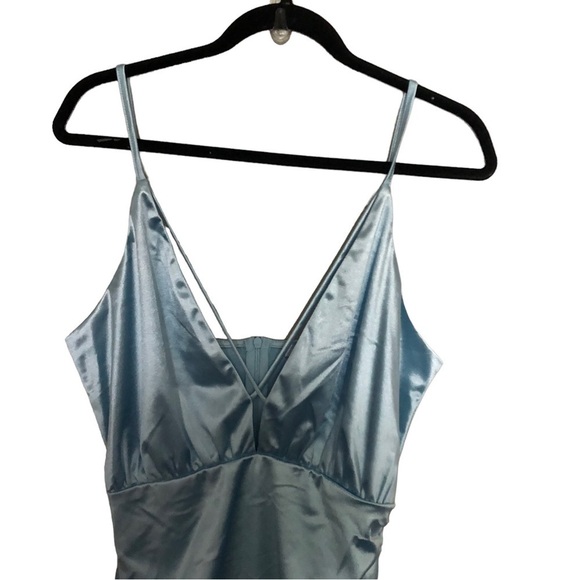 NWT Nordstrom Area Stars Metallic side ruching mini dress - Picture 2 of 6